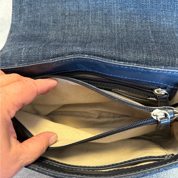 Michael Kors Sloan Chain Denim Shoulder Bag - Picture 12 of 14